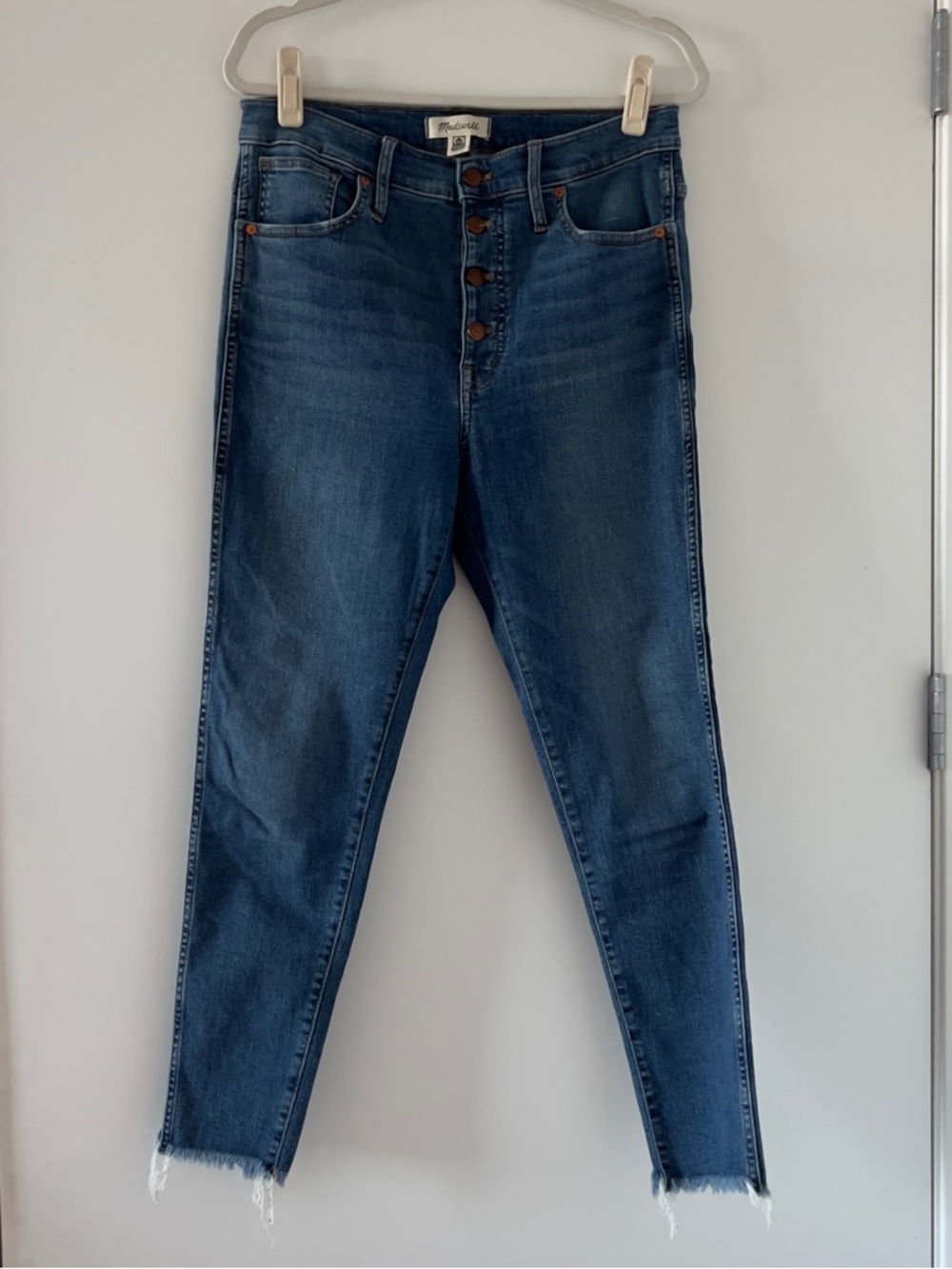Madewell 10” High-Rise Button-Fly Skinny Jeans - Medium Wash